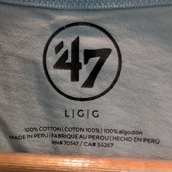 47 Blue Short Sleeve Tee with Vintage Graphic - Picture 2 of 5
